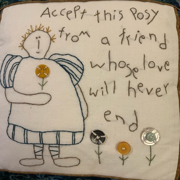 ☘️Embroidered pillow both sides - Picture 4 of 4